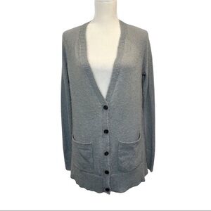 American Eagle Gray long Oversized Fuzzy Soft Cardigan with Pockets Size S